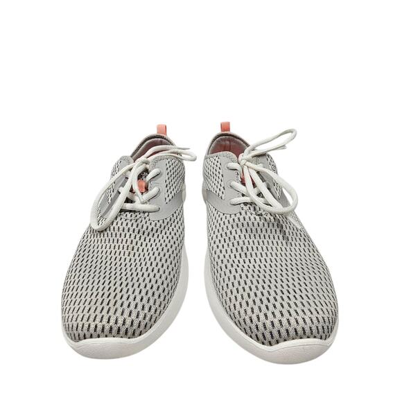 Crocs LiteRide Gray Mesh Lace Sneakers Women's Size 9 - Picture 3 of 9